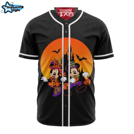 Mickey and Minnie Halloween Baseball Jersey, Disney Halloween Baseball Jersey, Halloween Baseball Jersey