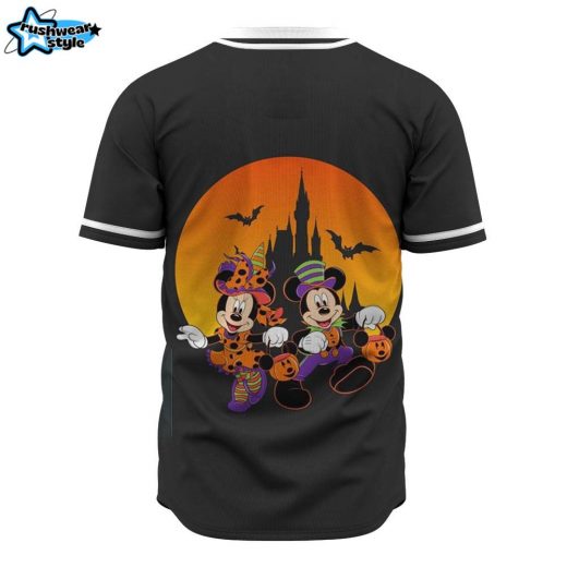 Mickey and Minnie Halloween Baseball Jersey, Disney Halloween Baseball Jersey, Halloween Baseball Jersey