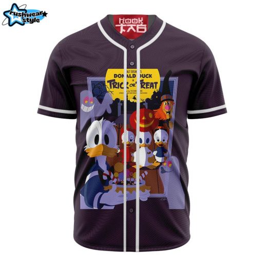 Mickey and Minnie Trick or Treat Halloween Baseball Jersey, Disney Halloween Baseball Jersey, Halloween Baseball Jersey