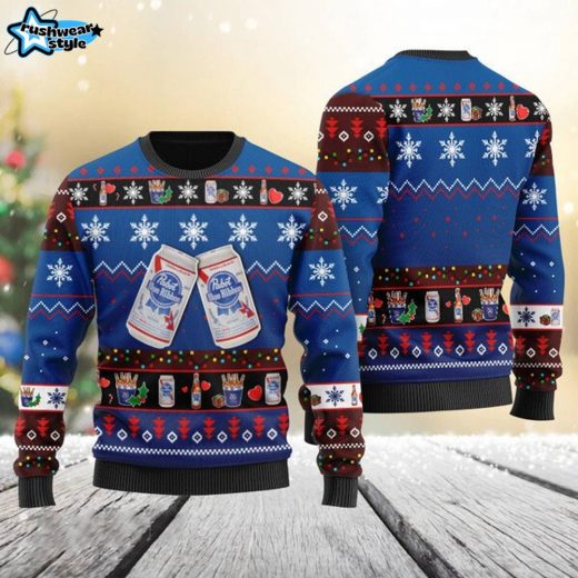 Pabst Blue Ribbon Vintage Holiday Sweater