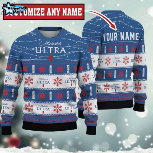 Personalized Michelob Ultra Twinkle Light Sweater