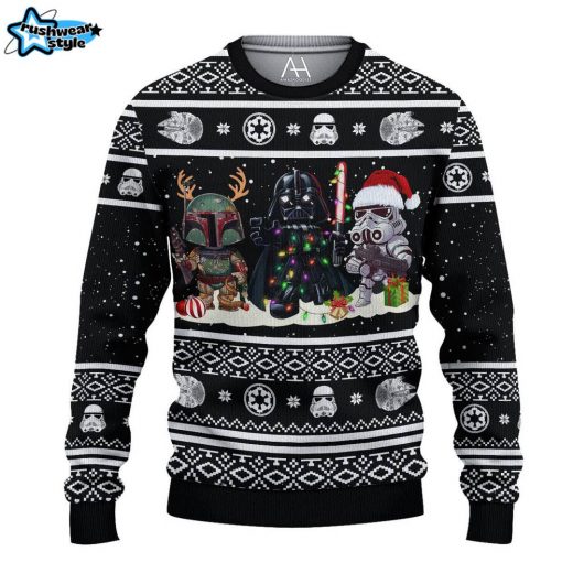 Star Wars Galaxy-Themed Ugly Sweater (White)