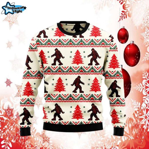 Stylish Bigfoot Holiday Knit Sweater