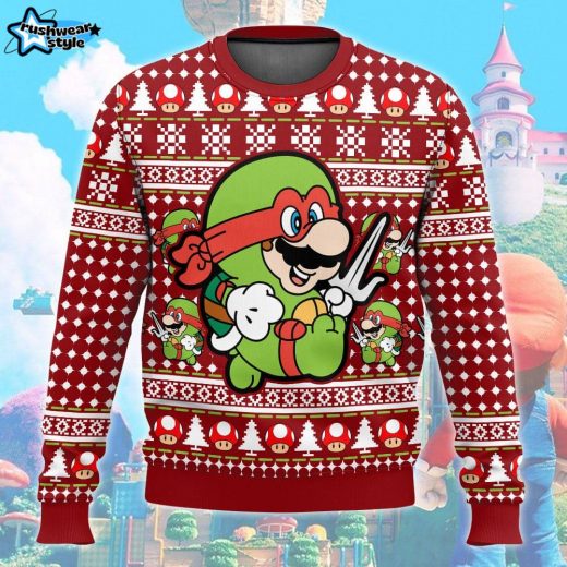 Super Raph Bro Mario Holiday Sweater