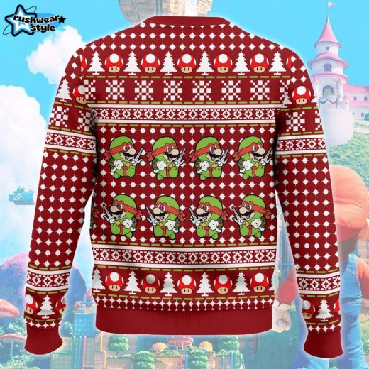 Super Raph Bro Mario Holiday Sweater