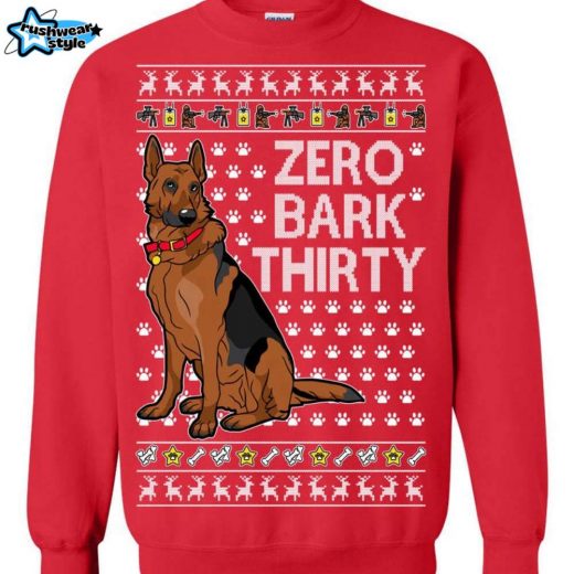 Zero Bark Thirty Dog Lover Christmas Sweater