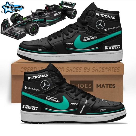 Mercedes Petronas F1 Air Jordan 1 Retro High Sneakers