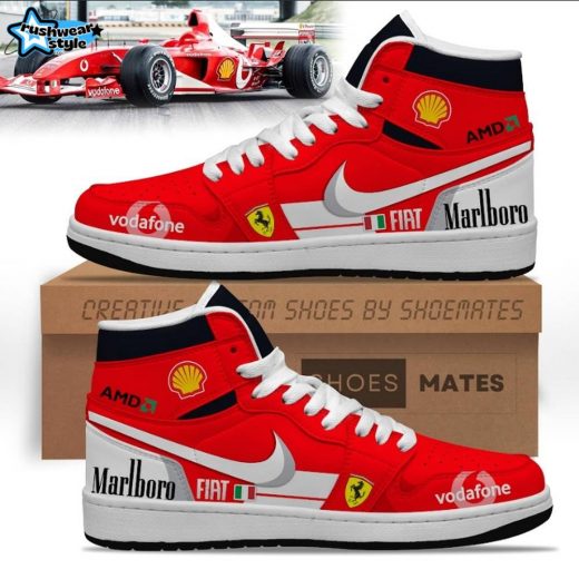 Schumacher Ferrari F1 Air Jordan 1 High-Top Sneakers