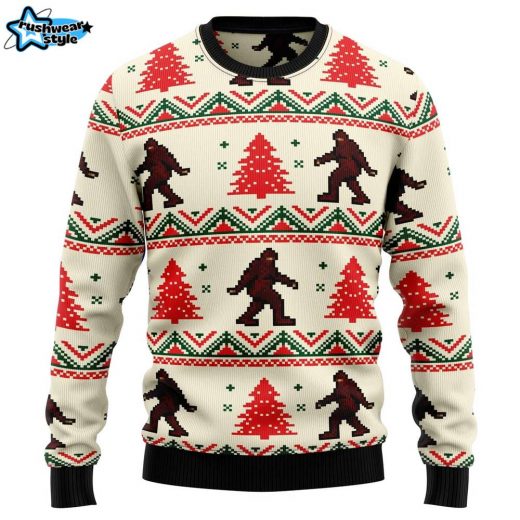 Amazing Bigfoot Ugly Christmas Sweater