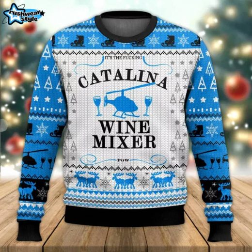 Catalina Wine Mixer For Unisex Ugly Christmas Sweater