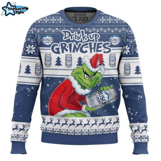 Drink Up Grinches Busch Light Ugly Sweater