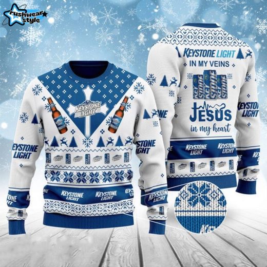 Keystone Light Makes Me High Christmas Ugly Sweater