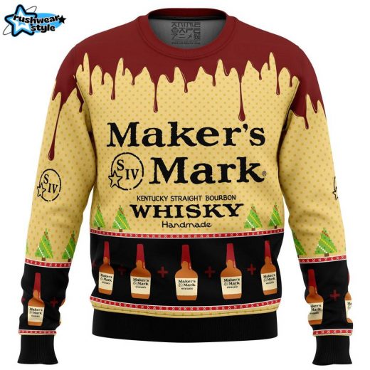 Maker’s Mark Whisky Ugly Christmas Sweater