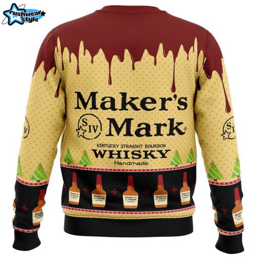 Maker’s Mark Whisky Ugly Christmas Sweater