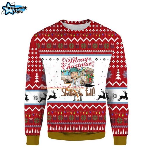 Merry Christmas Shitters Christmas Ugly Sweater 3D Over Print, National Xmas Lampun’s Vacation Ugly Sweater