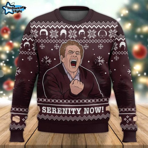 Serenity Now Seinfeld Ugly Christmas Sweater