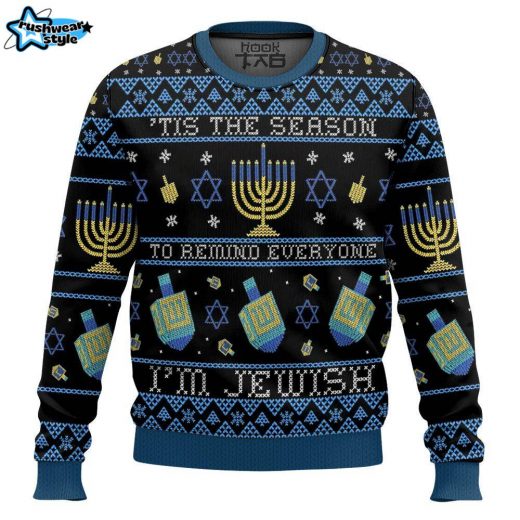 Tis the season to remind everyone “I’m Jewish” Christmas ugly sweater