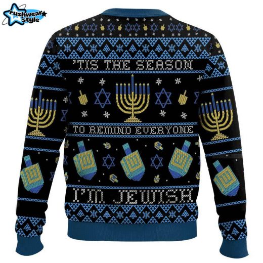 Tis the season to remind everyone “I’m Jewish” Christmas ugly sweater