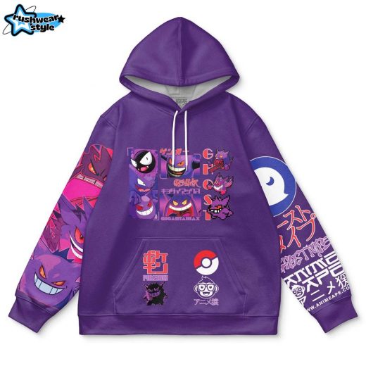 Hooktab Gengar V5 Pokemon Anime Hoodie