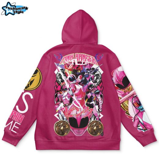 Hooktab Pink Ranger Mighty Morphin Power Rangers Anime Hoodie