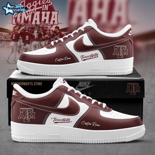 Premium Texas A&M Baseball For Fans Air Force 1 Sneaker 106387