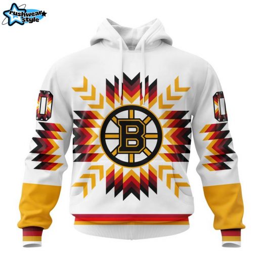 NHL Boston Bruins Native Pattern Design Hoodie ST2302 – Authentic Heritage Gear