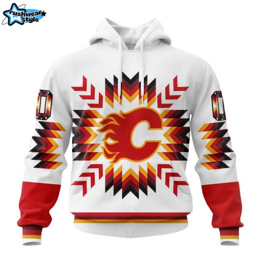 NHL Calgary Flames Native Pattern Design Hoodie ST2302 – Heritage Collection