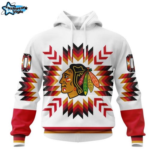 NHL Chicago Blackhawks Native Pattern Design Hoodie ST2302 – Heritage Collection