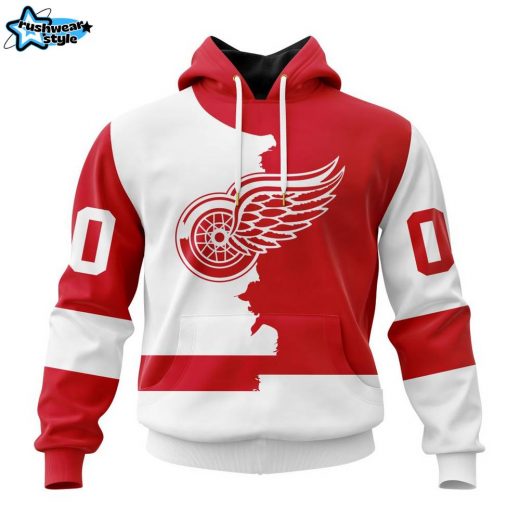 NHL Detroit Red Wings Personalized 2023 Home & Away Mix Hoodie – Custom Fan Apparel