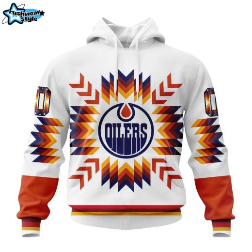 NHL Edmonton Oilers Native Pattern Design Hoodie ST2302 – Heritage Edition