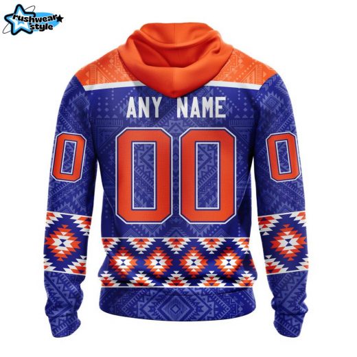 NHL Edmonton Oilers Native Pattern Design Hoodie ST2303 – Special Heritage Edition