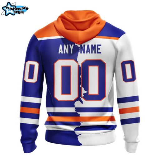 NHL Edmonton Oilers Personalized 2023 Home & Away Mix Hoodie – Custom Kits Edition