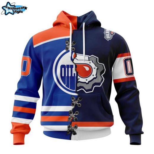 NHL Edmonton Oilers Reverse Retro Personalized Home Mix Hoodie – Custom Fan Gear