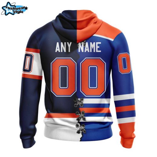 NHL Edmonton Oilers Reverse Retro Personalized Home Mix Hoodie – Custom Fan Gear