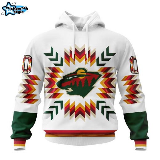 NHL Minnesota Wild Native Pattern Design Hoodie ST2302 – Heritage Collection