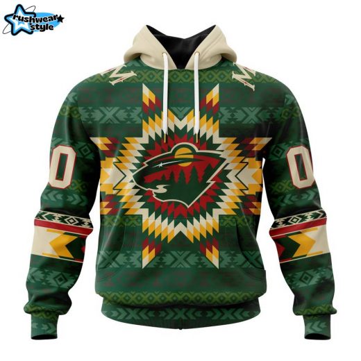 NHL Minnesota Wild Native Pattern Design Hoodie ST2303 – Heritage Collection