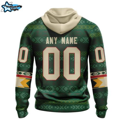 NHL Minnesota Wild Native Pattern Design Hoodie ST2303 – Heritage Collection