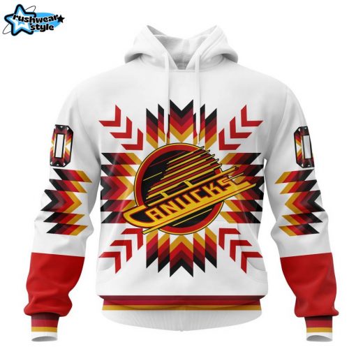 NHL Vancouver Canucks Flying Skate Native Pattern Hoodie ST2302 – Special Collection