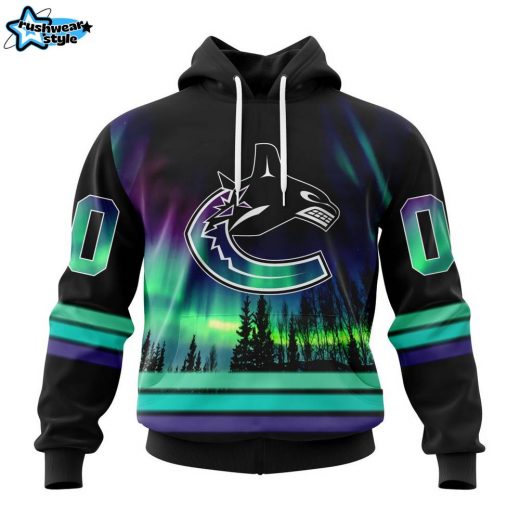 NHL Vancouver Canucks Northern Lights Design Hoodie ST2301 – Limited Release