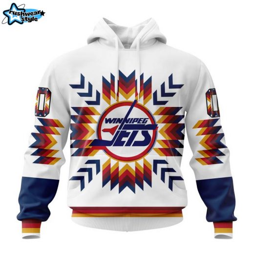 NHL Winnipeg Jets Special Design Hoodie with Native Pattern ST2302 – Authentic Team Style