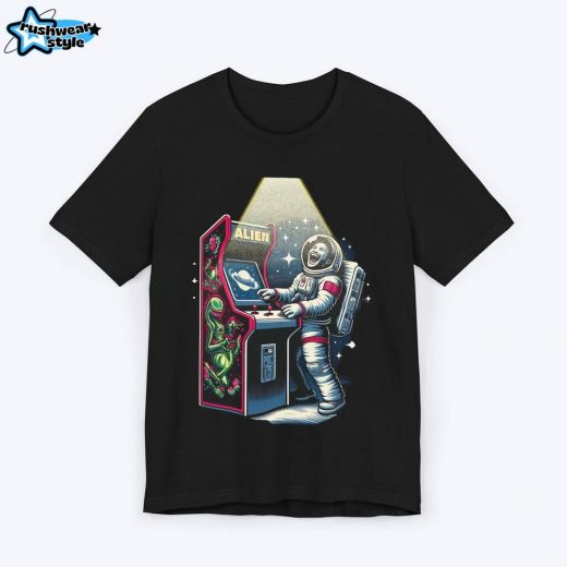 Astronaut Delirium Sci-Fi Gamer T-shirt – Space Adventure Tee for Gamers