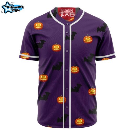 Bat and Pumpkin Baseball Jersey, Disney Halloween Baseball Jersey, Halloween Baseball Jersey