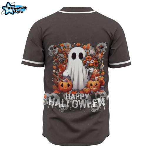 Ghost Happy Halloween Baseball Jersey, Disney Halloween Baseball Jersey, Halloween Baseball Jersey