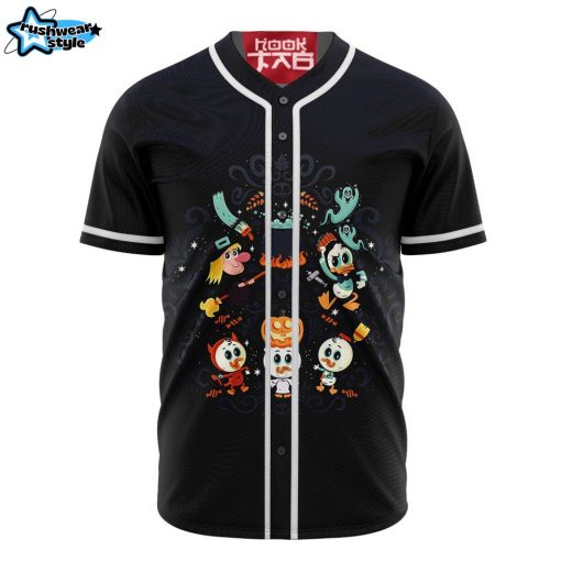 Huey, Dewey, and Louie Halloween Baseball Jersey, Disney Halloween Baseball Jersey, Halloween Baseball Jersey