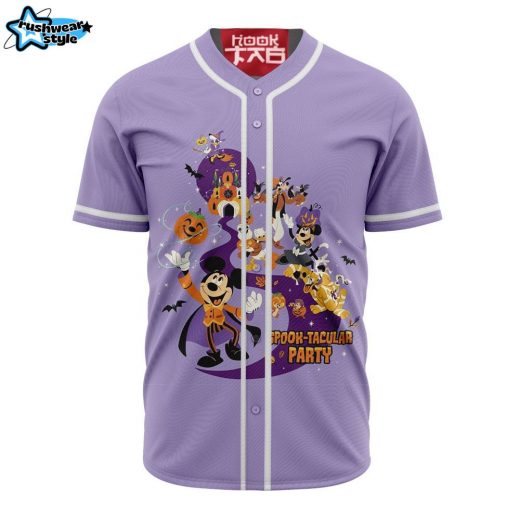 Mickey Mouse with Friends Spook-tacula Party Halloween Baseball Jersey, Disney Halloween Baseball Jersey, Halloween Baseball Jersey