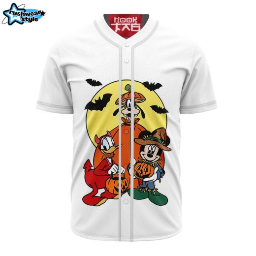 Mickey and Donald Duck Goofy Halloween Baseball Jersey, Disney Halloween Baseball Jersey, Halloween Baseball Jersey