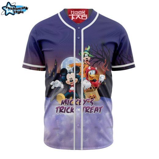 Mickey and Donald Duck Goofy Trick or Treat Halloween Baseball Jersey, Disney Halloween Baseball Jersey, Halloween Baseball Jersey