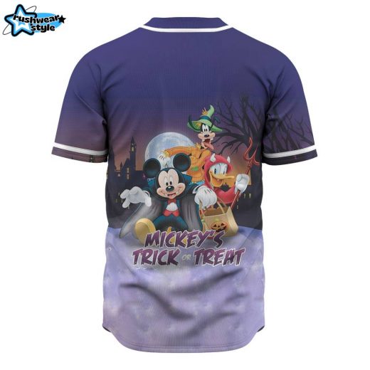 Mickey and Donald Duck Goofy Trick or Treat Halloween Baseball Jersey, Disney Halloween Baseball Jersey, Halloween Baseball Jersey