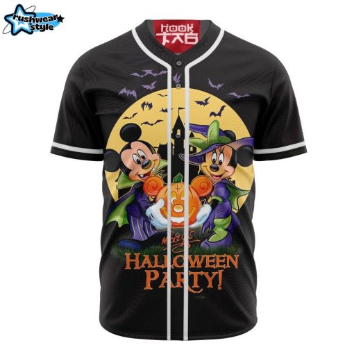 Mickey and Minnie Halloween Party Baseball Jersey, Disney Halloween Baseball Jersey, Halloween Baseball Jersey