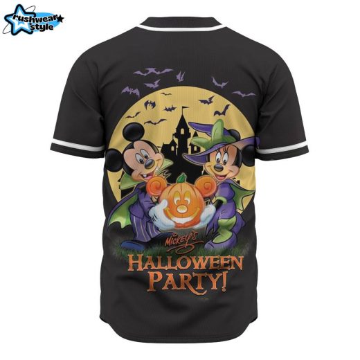 Mickey and Minnie Halloween Party Baseball Jersey, Disney Halloween Baseball Jersey, Halloween Baseball Jersey